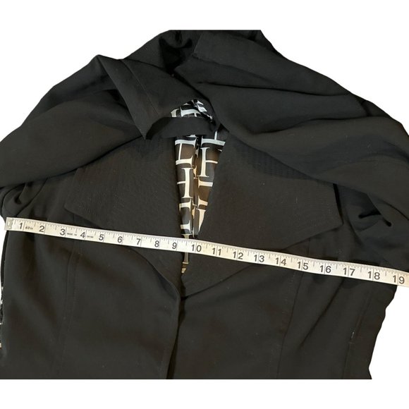 Harold's Jacket Blazer Solid Black Color 3-Button w/Notch Lapel Neckline Size 10 - Picture 11 of 15